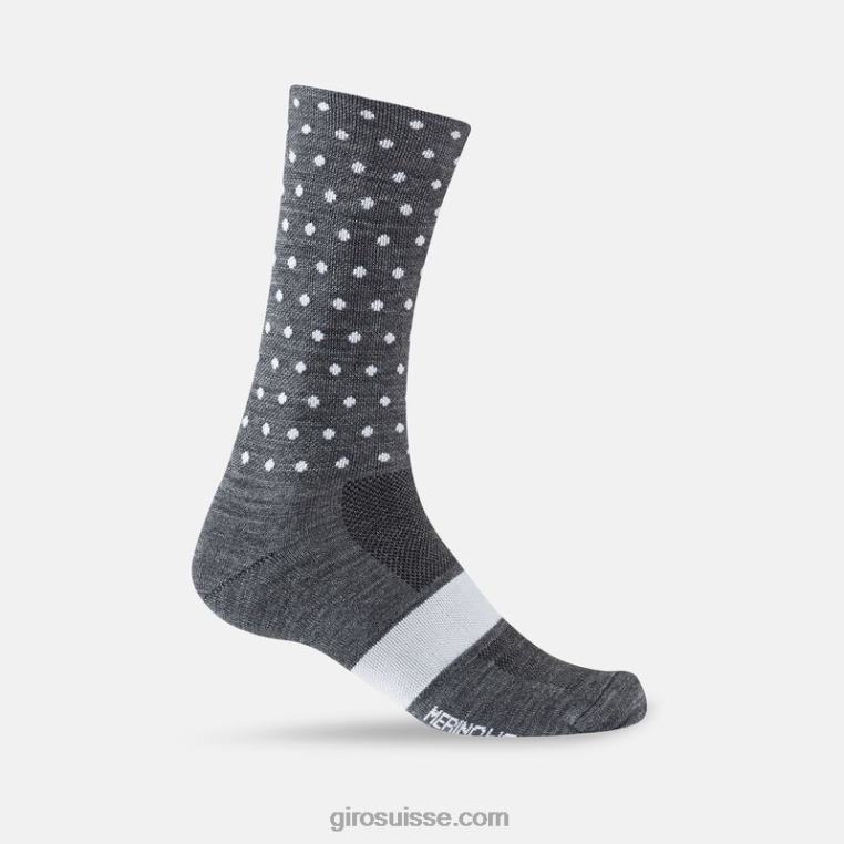 anthracite/points blancs 00N84N902 unisexe chaussettes saisonnières en laine mérinos Giro