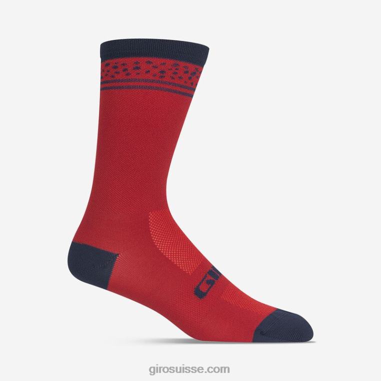 lignes rouges foncées 00N84N792 unisexe chaussette taille haute comp racer Giro