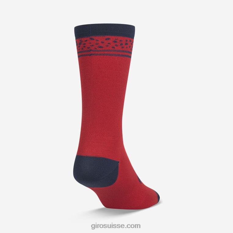 lignes rouges foncées 00N84N792 unisexe chaussette taille haute comp racer Giro