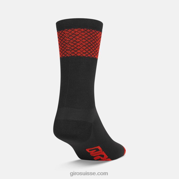 noir/rouge vif 00N84N789 unisexe chaussette taille haute comp racer Giro