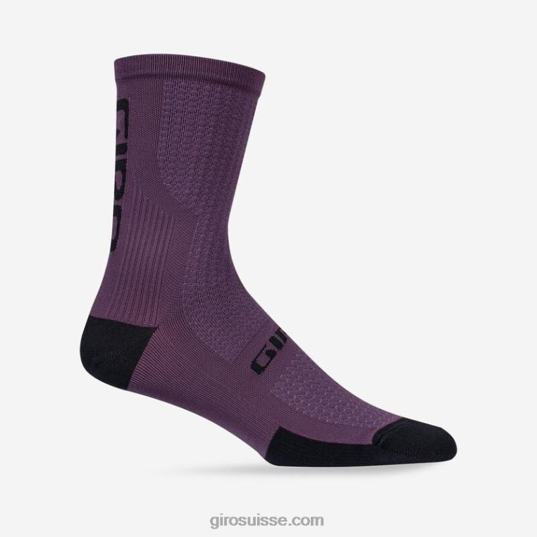 violet poussiéreux/noir 00N84N913 unisexe chaussette en laine mérinos hrc+ Giro
