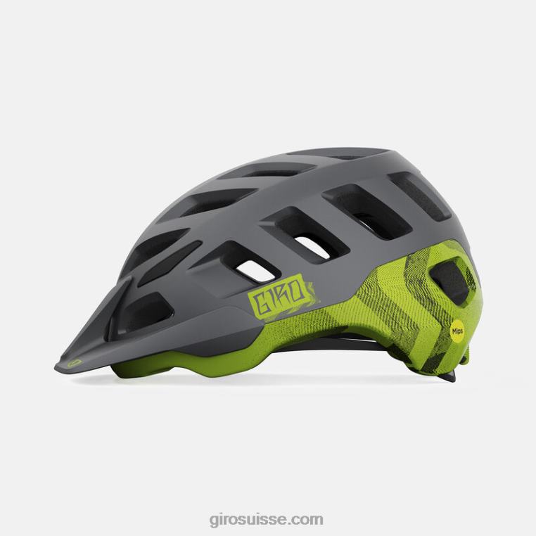 noir métallisé mat/ano lime 00N84N627 unisexe casque radix mips Giro