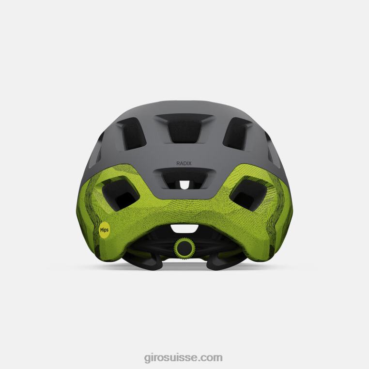 noir métallisé mat/ano lime 00N84N627 unisexe casque radix mips Giro