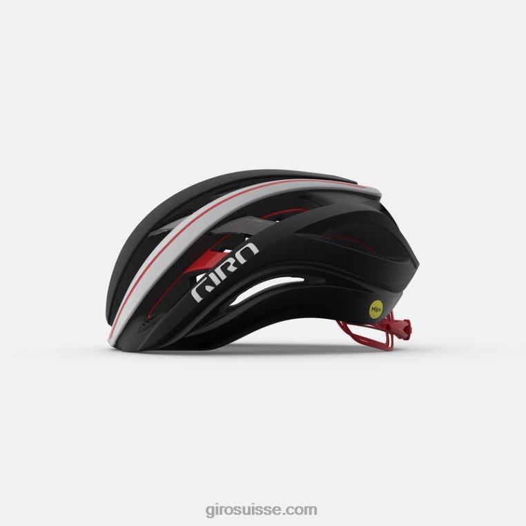noir mat/blanc/rouge vif 00N84N268 unisexe casque sphérique d'éther Giro