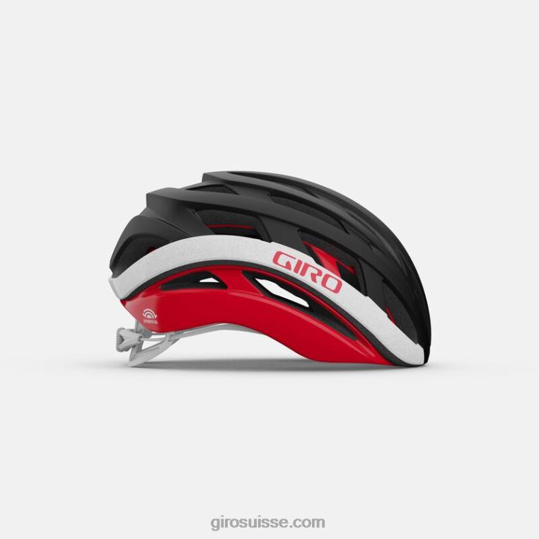 noir mat/rouge 00N84N278 unisexe casque sphérique helios Giro