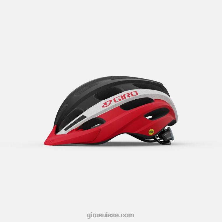 noir mat/rouge 00N84N608 unisexe enregistrer le casque mips Giro