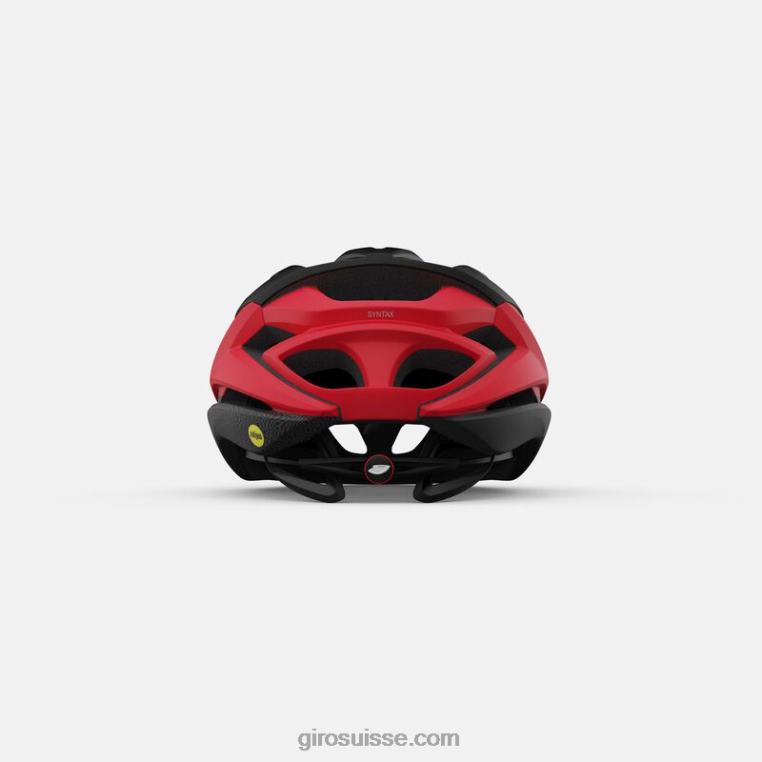 noir mat/rouge vif 00N84N616 unisexe syntaxe casque mips Giro