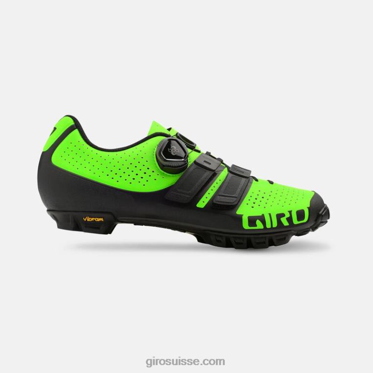 citron vert/noir 00N84N1542 unisexe chaussure code techlace Giro