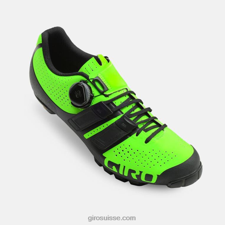 citron vert/noir 00N84N1542 unisexe chaussure code techlace Giro
