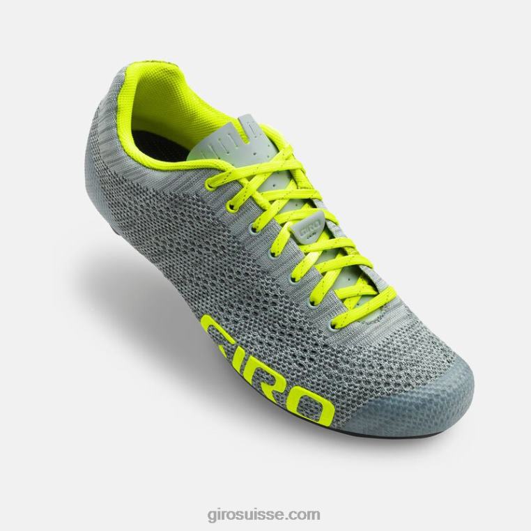 gris chiné/jaune surligné 00N84N1068 unisexe chaussure en tricot empire e70 Giro