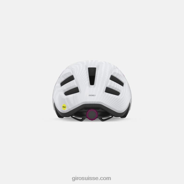 blanc mat/ondulation rose 00N84N1394 enfants Fixation casque mips ii jeunesse Giro