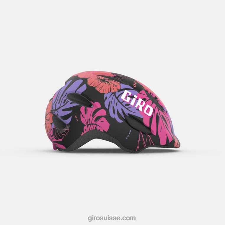 fleuri noir mat 00N84N1485 enfants casque de voyou Giro