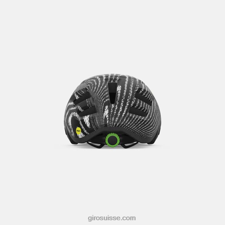 noir mat/ondulation blanche 00N84N1389 enfants Fixation casque mips ii jeunesse Giro