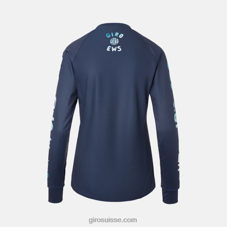 ews bleu nuit 00N84N1270 femmes maillot ls roust Giro