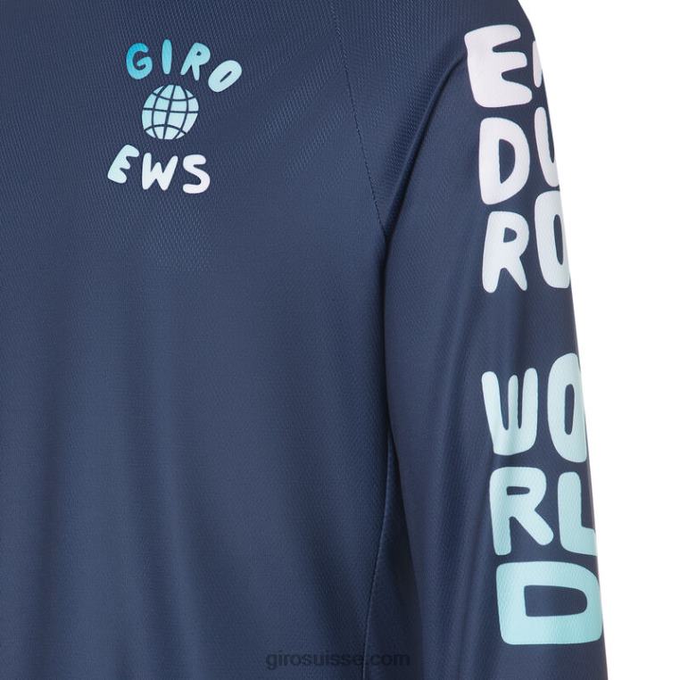ews bleu nuit 00N84N1270 femmes maillot ls roust Giro