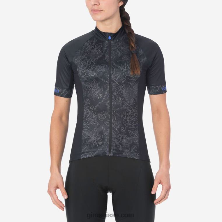 fleuri noir 00N84N1233 femmes maillot chrono sport Giro