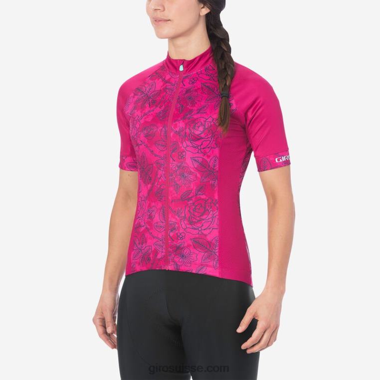 fleurs roses 00N84N1238 femmes maillot chrono sport Giro
