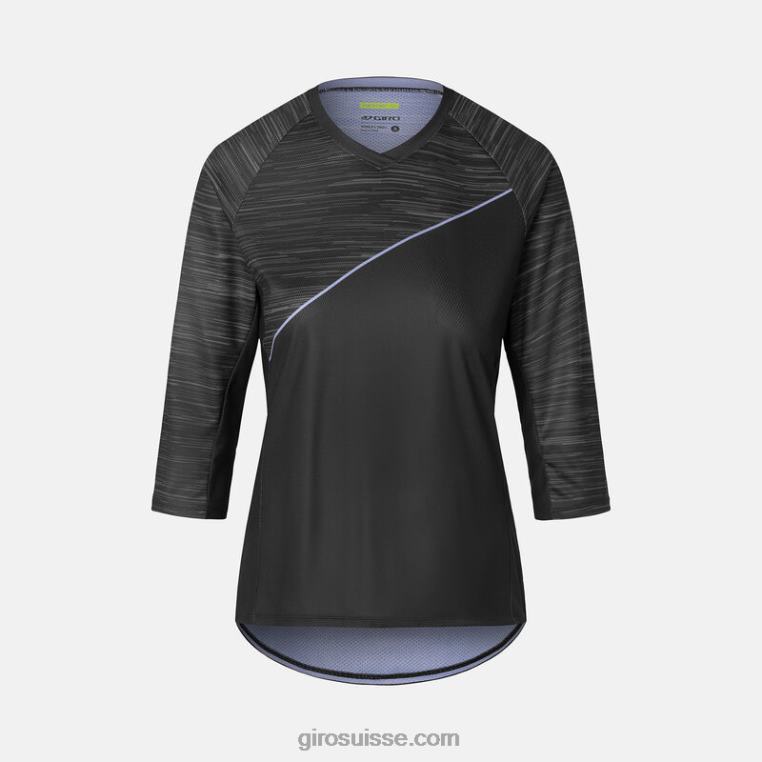 point de chrominance noir 00N84N1252 femmes maillot 3/4 rouille Giro