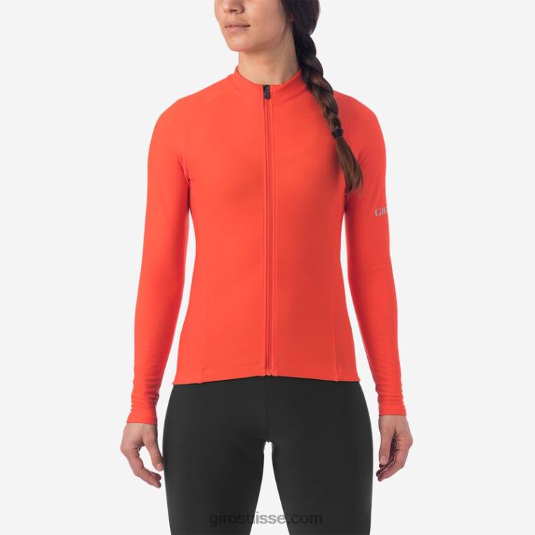 vermillon 00N84N1249 femmes maillot chrono thermique ls Giro