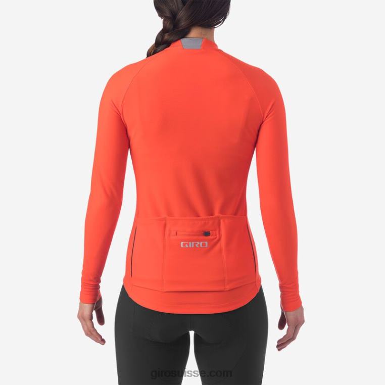 vermillon 00N84N1249 femmes maillot chrono thermique ls Giro