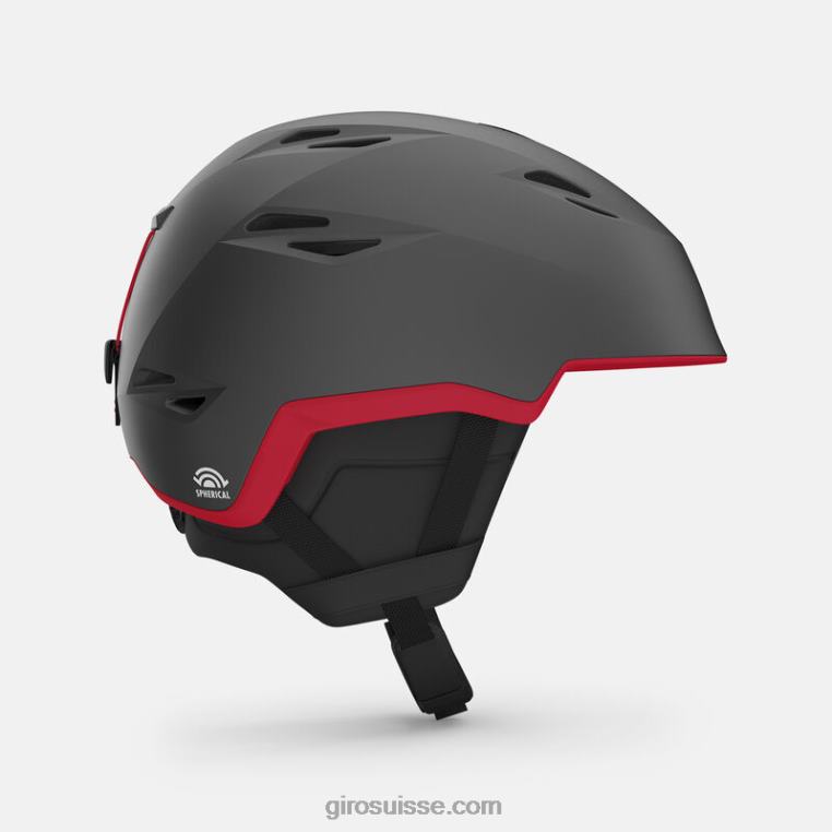 graphite mat/rouge 00N84N351 Hommes casque sphérique à grille Giro