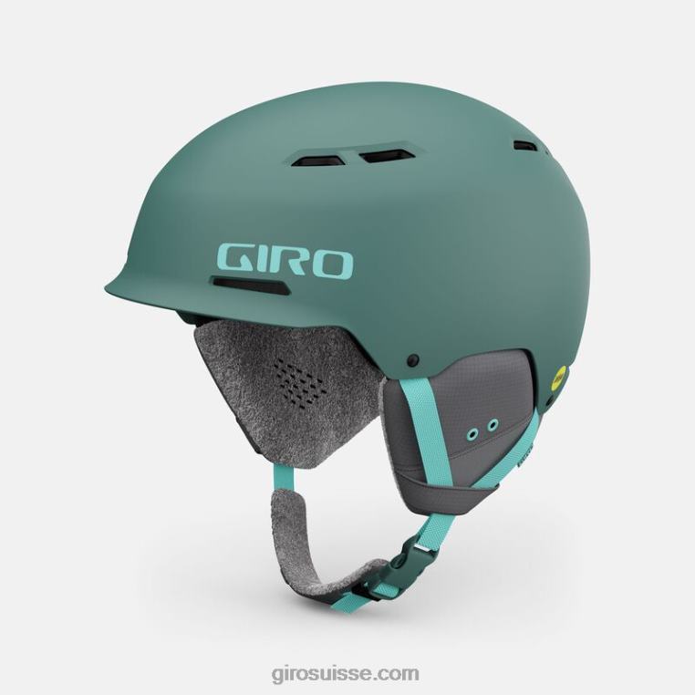 vert gris mat/bleu glaçure 00N84N464 Hommes casque trig mips Giro