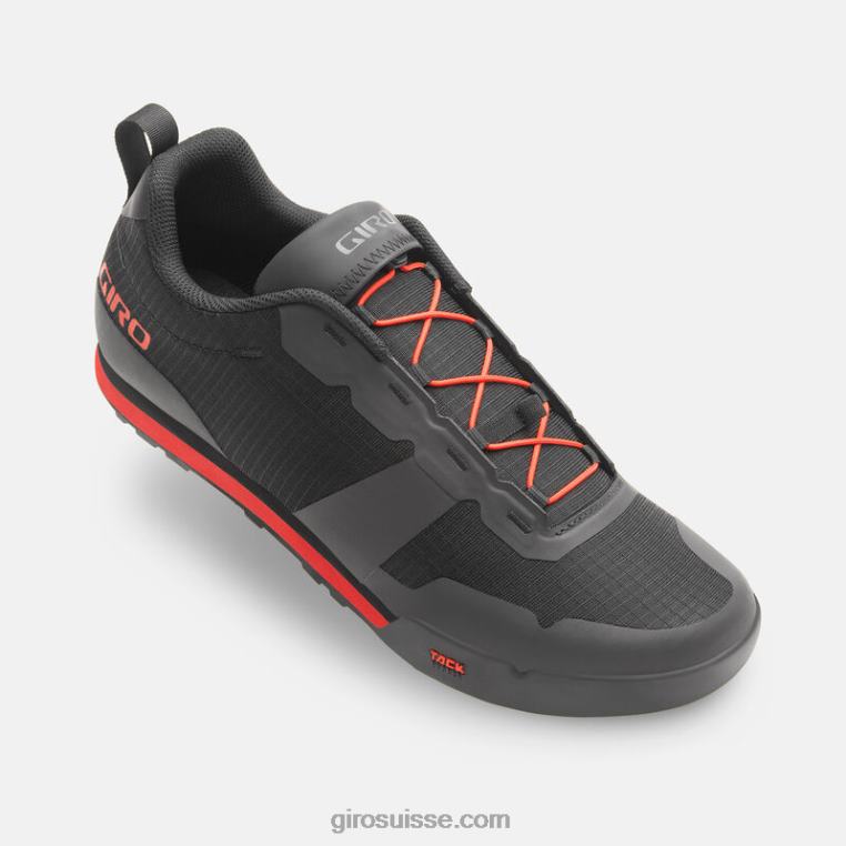 noir/rouge vif 00N84N23 Hommes chaussure à lacets tracker Giro