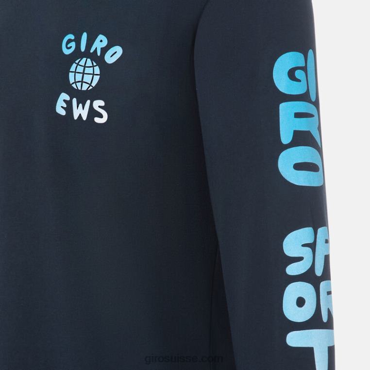 ews bleu nuit 00N84N260 Hommes t-shirt technique - manches longues Giro