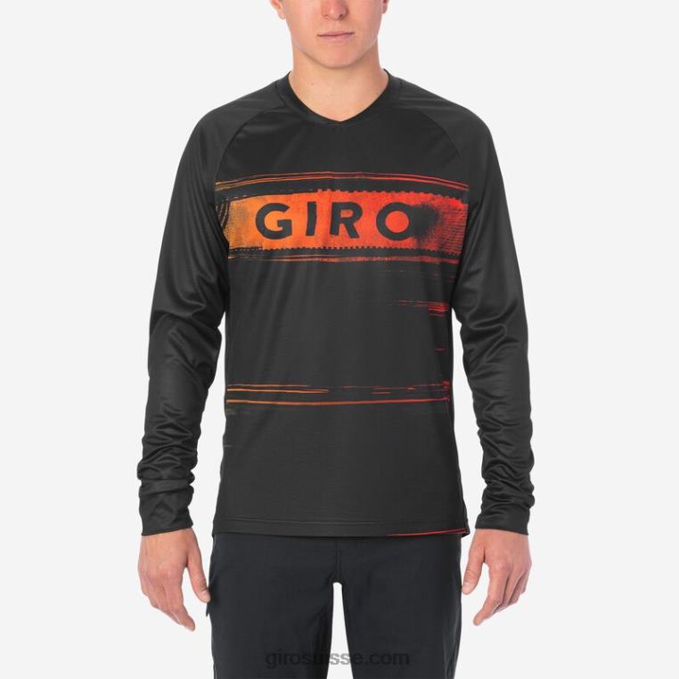 noir/rouge hypnotique 00N84N735 Hommes maillot ls roust Giro
