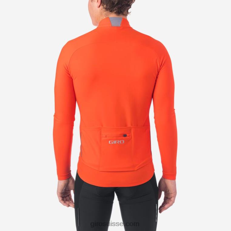 vermillon 00N84N707 Hommes maillot chrono thermique ls Giro