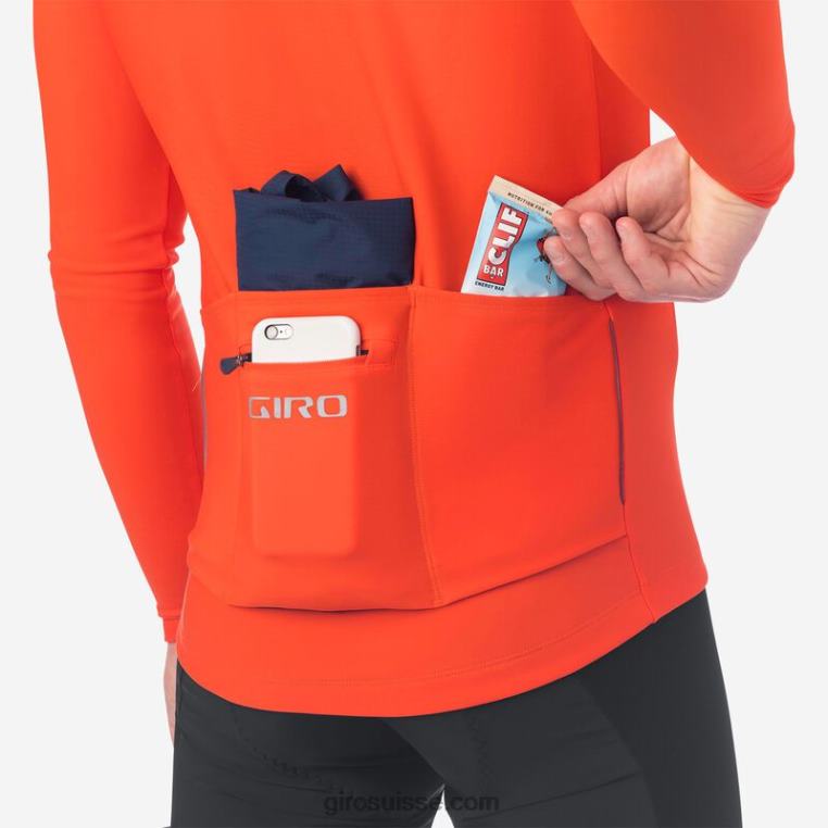vermillon 00N84N707 Hommes maillot chrono thermique ls Giro
